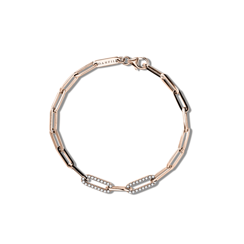 Zlatý náramek DF 5743 růžové zlato, s brilianty