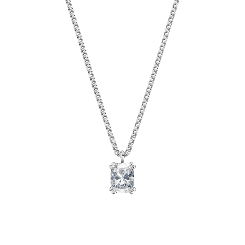 Dámský přívěsek včetně řetízku DF 6367, bílé zlato, s laboratorním diamantem o váze 1.50 ct VS1/F