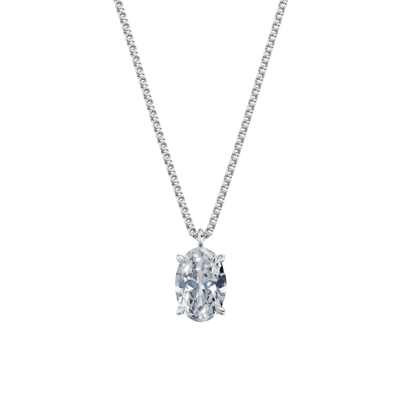 Dámský přívěsek včetně řetízku DF 6365, žluté zlato, s laboratorním diamantem o váze 3.00 ct VS1/F