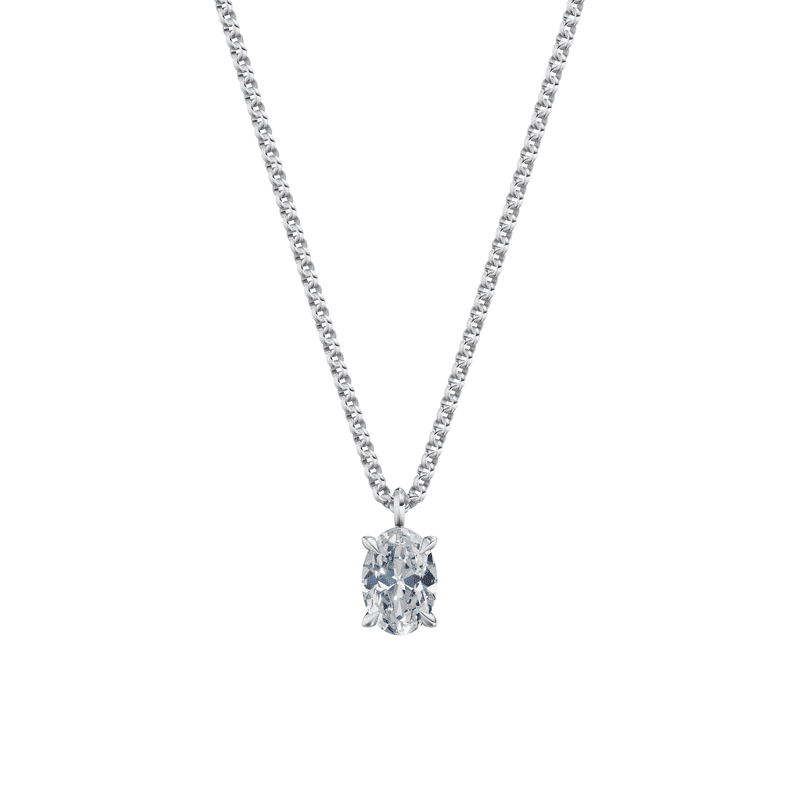 Dámský přívěsek včetně řetízku DF 6362, žluté zlato, s laboratorním diamantem o váze 1.00 ct VS1/F