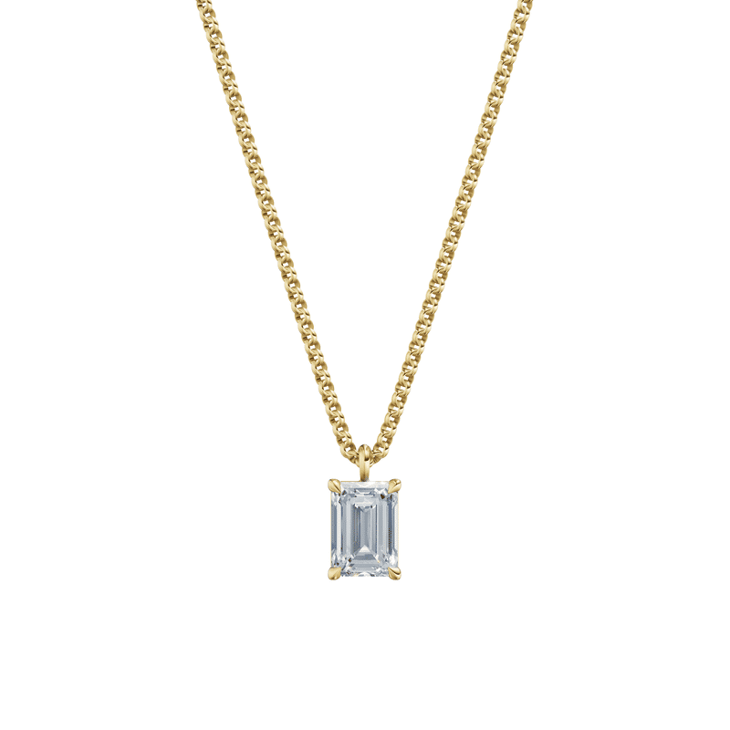Dámský přívěsek včetně řetízku DF 6320, žluté zlato, s laboratorním diamantem o váze 1.50 ct VS1/F