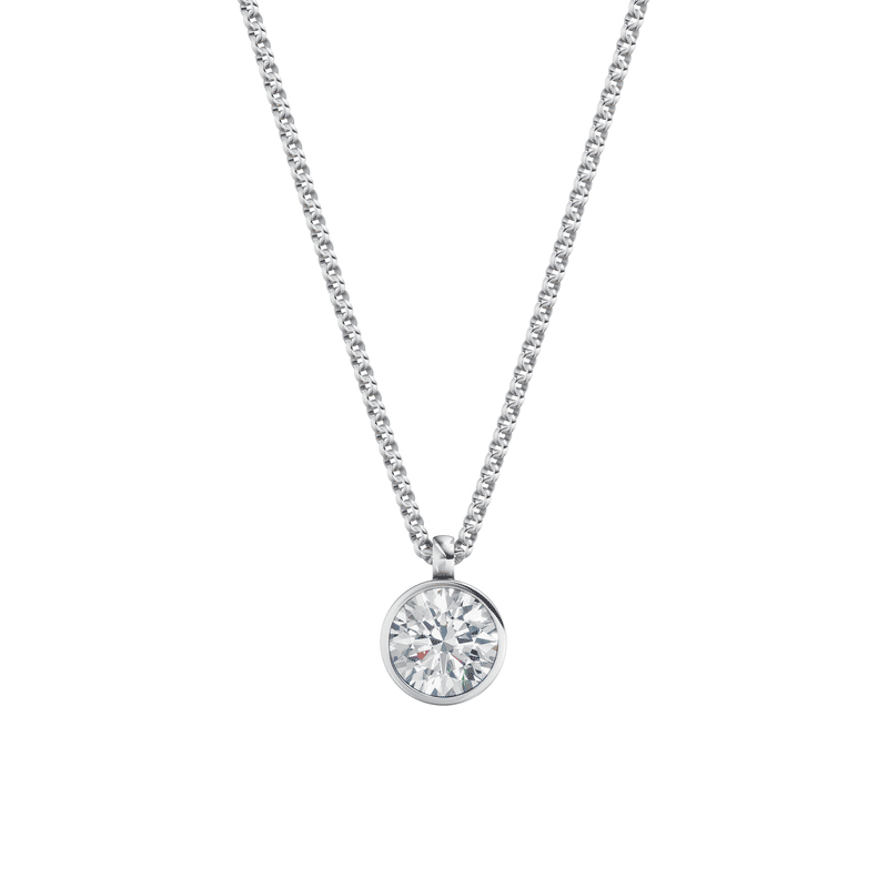 Dámský přívěsek včetně řetízku DF 6309, bílé zlato, s laboratorním diamantem o váze 1.50 ct VS1/F