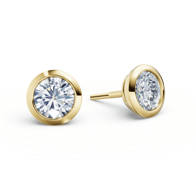 Dámské náušnice DF 3677, žluté zlato s laboratorními diamanty o celkové váze 1.48 ct VS1/F