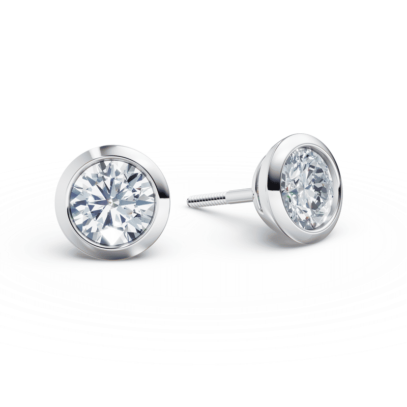 Dámské náušnice DF 3677, bílé zlato s laboratorními diamanty o celkové váze 1.48 ct VS1/F