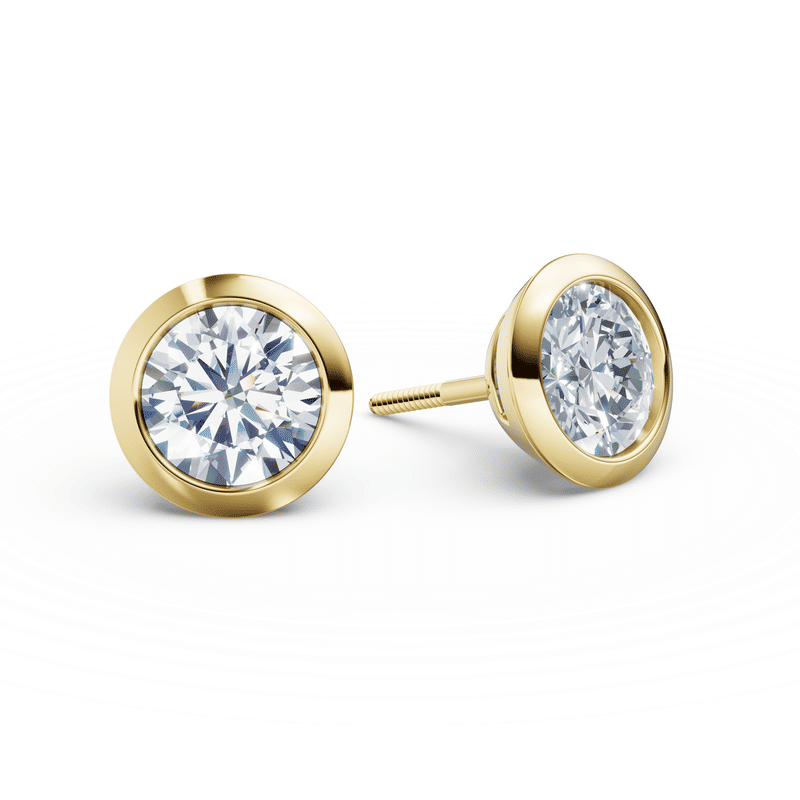 Dámské náušnice DF 3679, žluté zlato s laboratorními diamanty o celkové váze 2.00 ct VS1/F