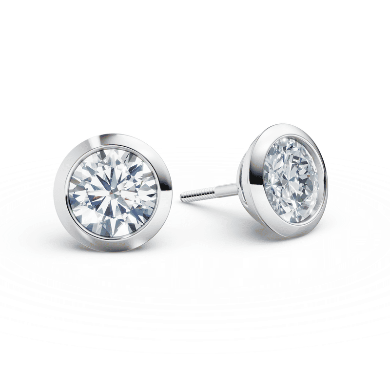 Dámské náušnice DF 3679, bílé zlato s laboratorními diamanty o celkové váze 2.00 ct VS1/F