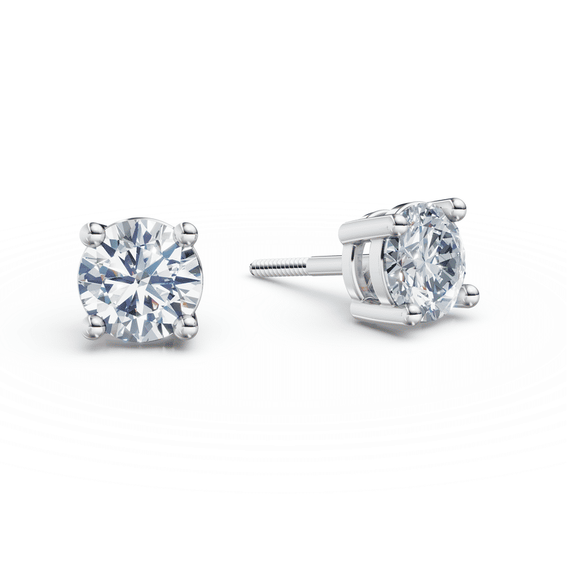 Dámské náušnice DF 3687, bílé zlato s laboratorními diamanty o celkové váze 1.48 ct VS1/F