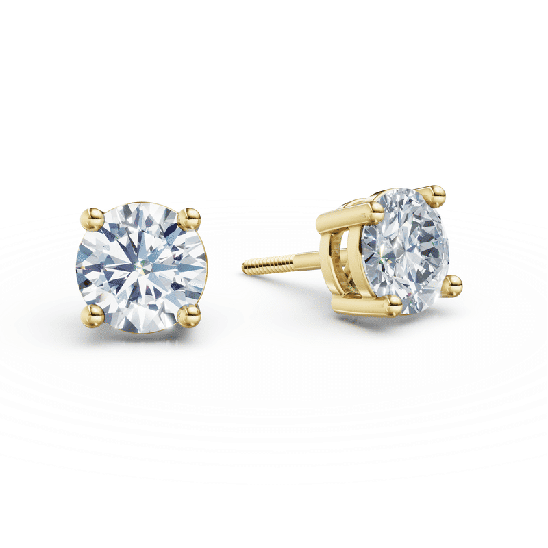 Dámské náušnice DF 3689, žluté zlato s laboratorními diamanty o celkové váze 2.00 ct VS1/F