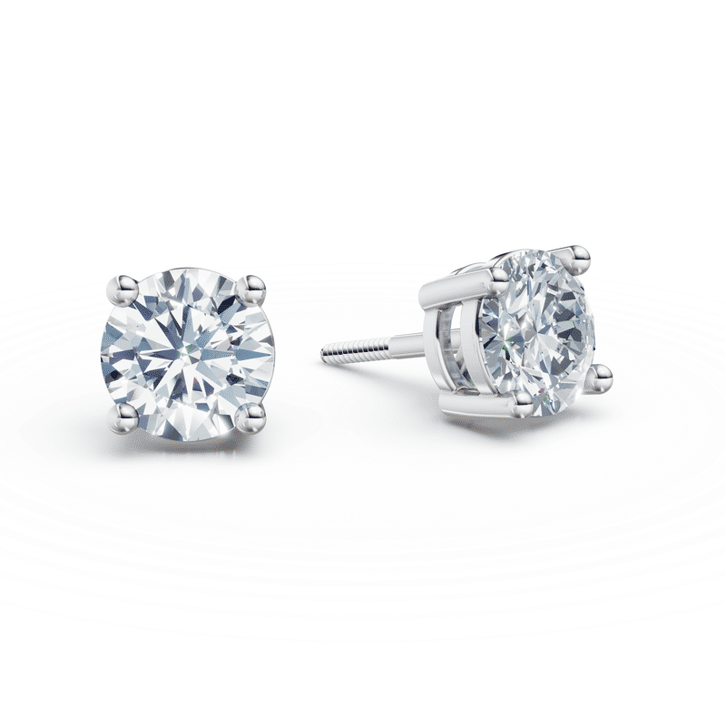 Dámské náušnice DF 3689, bílé zlato s laboratorními diamanty o celkové váze 2.00 ct VS1/F