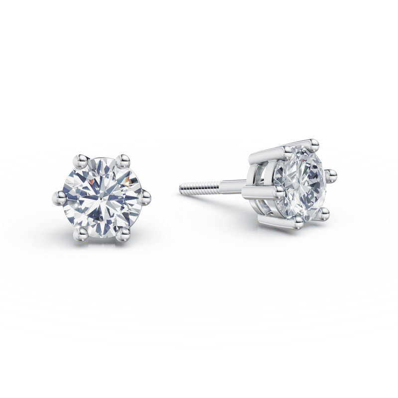 Dámské náušnice DF 3696, bílé zlato s laboratorními diamanty o celkové váze 1.00 ct VS1/F