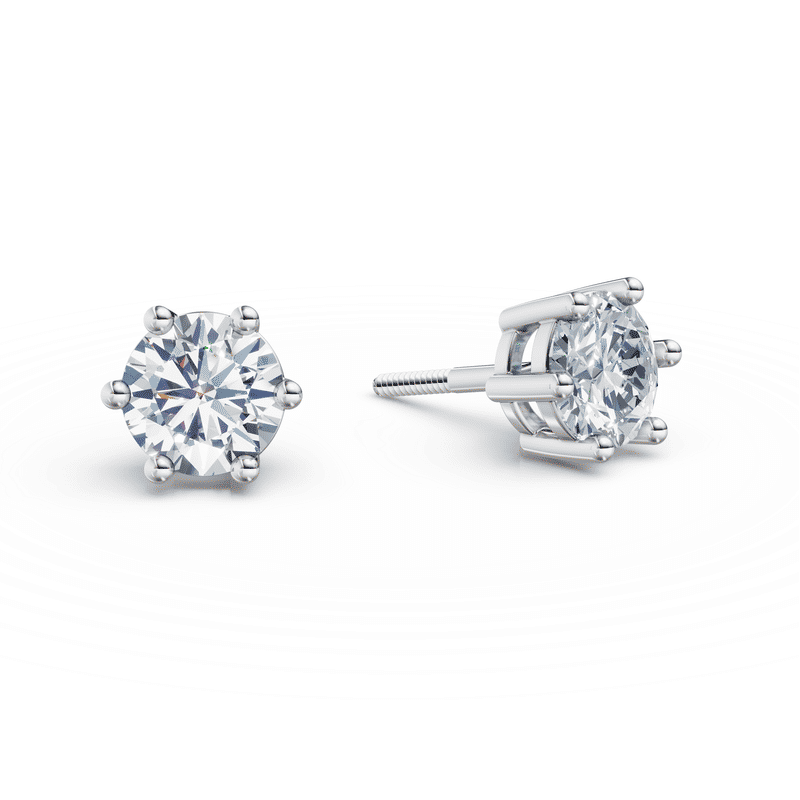 Dámské náušnice DF 3697, bílé zlato s laboratorními diamanty o celkové váze 1.48 ct VS1/F