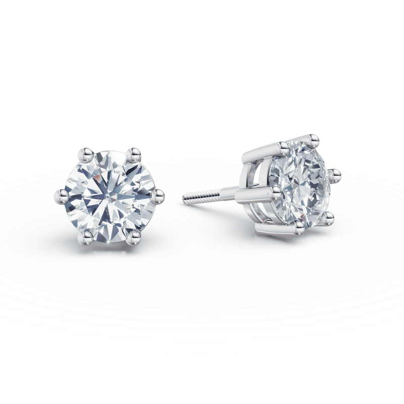 Dámské náušnice DF 3699, bílé zlato s laboratorními diamanty o celkové váze 2.00 ct VS1/F