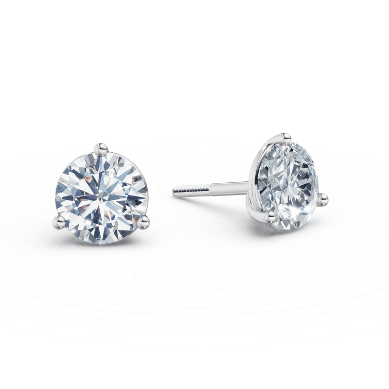 Dámské náušnice DF 6408, bílé zlato s laboratorními diamanty o celkové váze 2.00 ct VS1/F