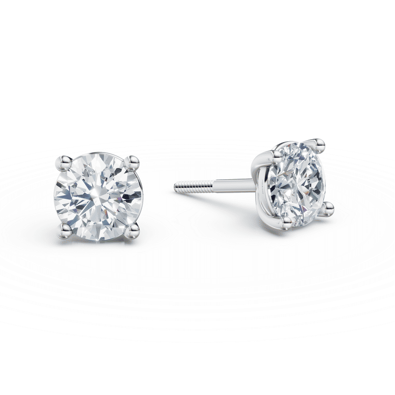 Dámské náušnice DF 6410, bílé zlato s laboratorními diamanty o celkové váze 1.48 ct VS1/F