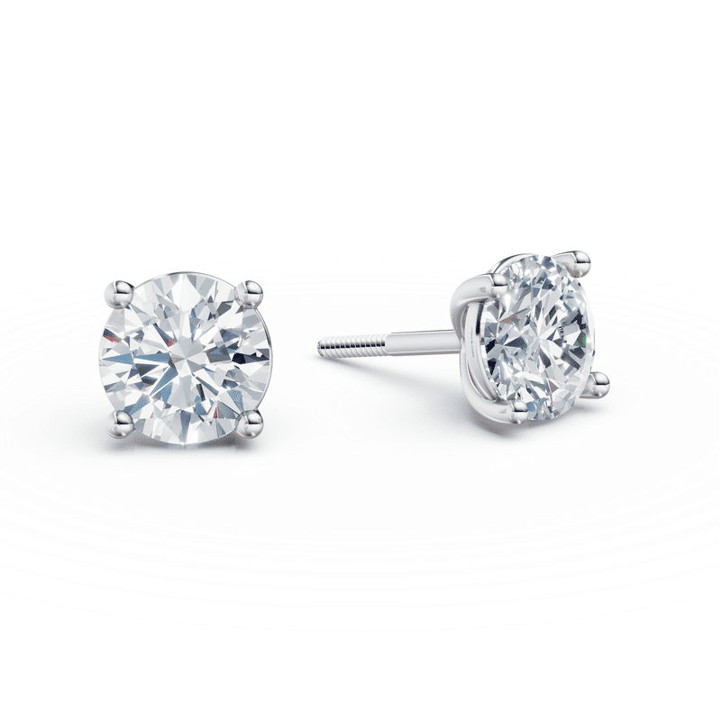 Dámské náušnice DF 6411, bílé zlato s laboratorními diamanty o celkové váze 2.00 ct VS1/F