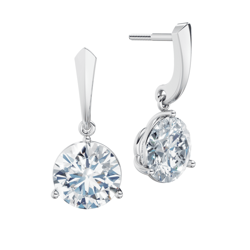 Dámské náušnice DF 6419, bílé zlato s laboratorními diamanty o celkové váze 6.00 ct VS1/F