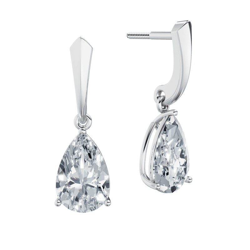 Dámské náušnice DF 6426, bílé zlato s laboratorními diamanty o celkové váze 4.00 ct VS1/F