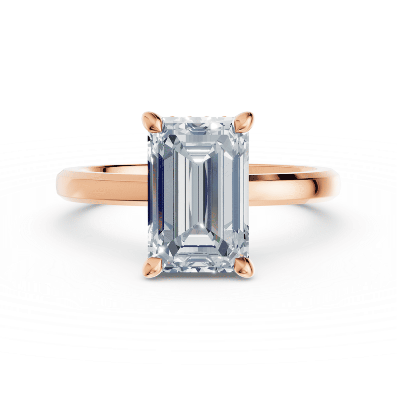 Zásnubní prsten DF 6527, růžové zlato, s laboratorním diamantem o váze 3.00 ct VS1/F 64