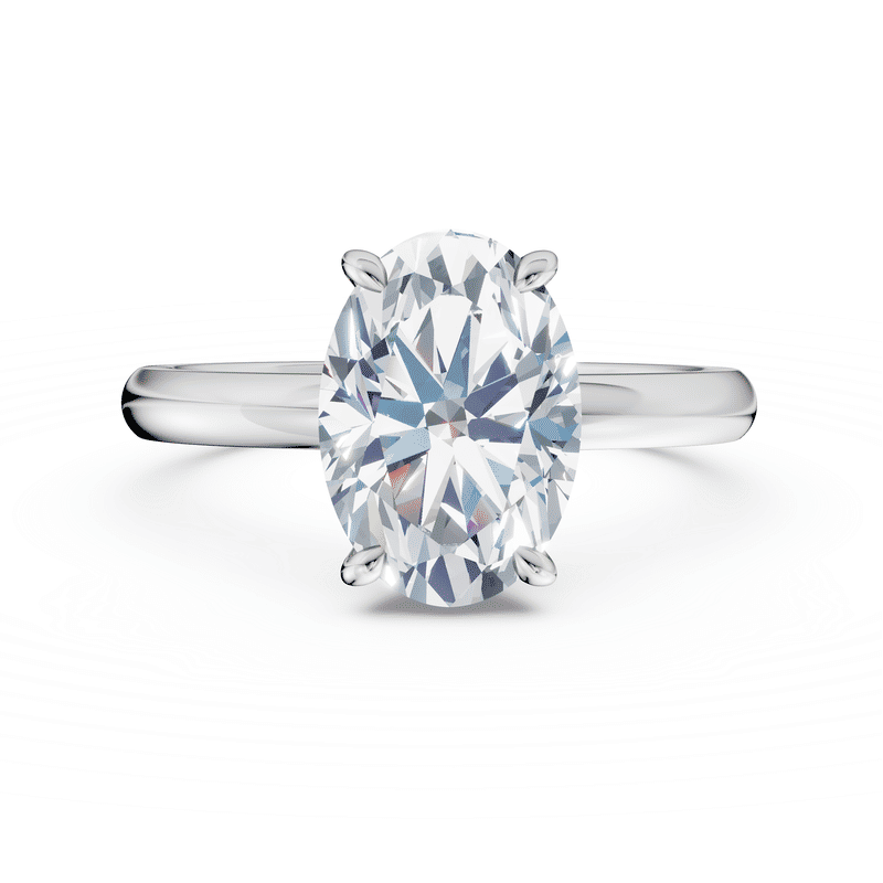 Zásnubní prsten DF 6529, bílé zlato, s laboratorním diamantem o váze 3.00 ct VS1/F 46