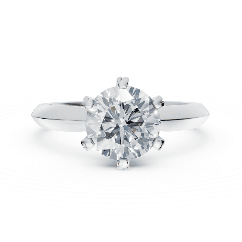 Zásnubní prsten DF 4677, bílé zlato, s laboratorním diamantem o váze 2.00 ct VS1/F 64