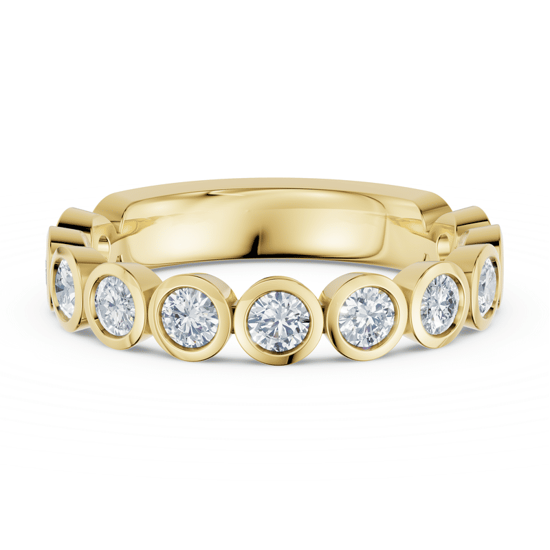 Dámský prsten DF 3901, žluté zlato, s laboratorními diamanty o celkové váze 0.946 ct VS1/F 56