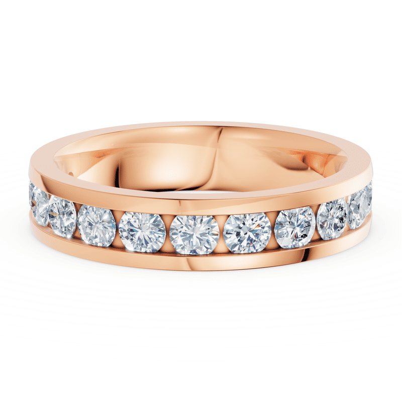 Dámský prsten DF 3895, růžové zlato, s laboratorními diamanty o celkové váze 1.118 ct VS1/F 68