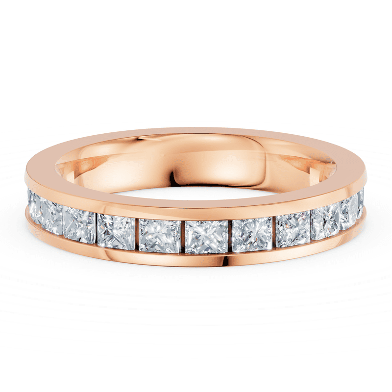 Dámský prsten DF 3908, růžové zlato, s laboratorními diamanty o celkové váze 1.560 ct VS1/F 46