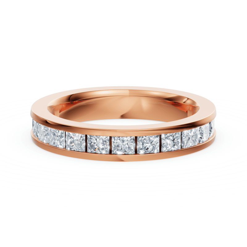 Dámský prsten DF 3908, růžové zlato, s laboratorními diamanty o celkové váze 1.560 ct VS1/F 60