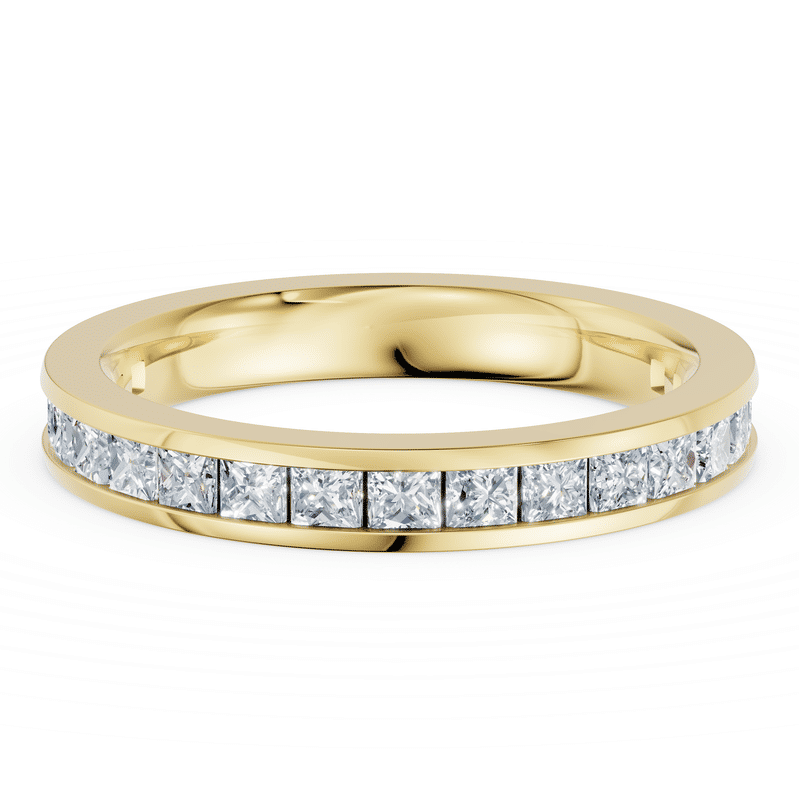 Dámský prsten DF 3907, žluté zlato, s laboratorními diamanty o celkové váze 1.026 ct VS1/F 46