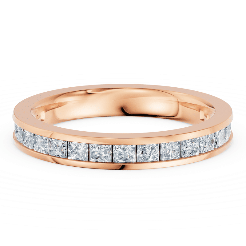 Dámský prsten DF 3907, růžové zlato, s laboratorními diamanty o celkové váze 1.026 ct VS1/F 67