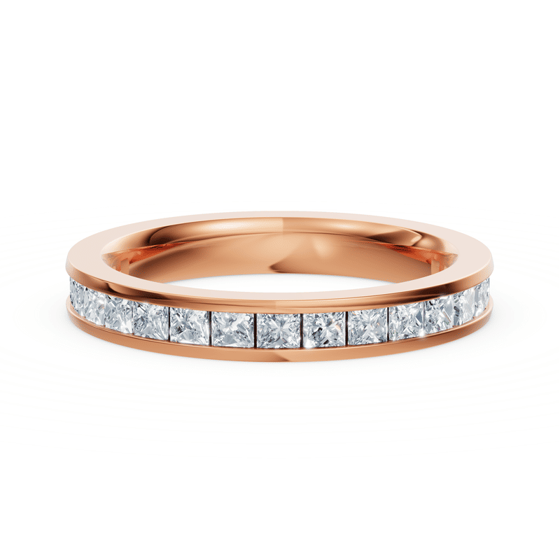 Dámský prsten DF 3907, růžové zlato, s laboratorními diamanty o celkové váze 1.026 ct VS1/F 60