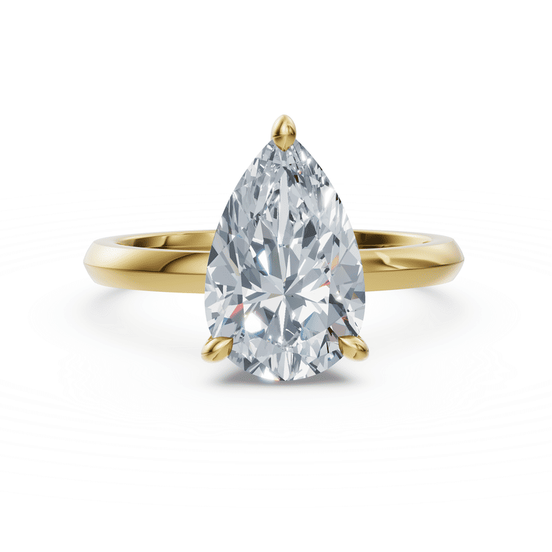 Zásnubní prsten DF 6532, žluté zlato, s laboratorním diamantem o váze 3.00 ct VS1/F 46