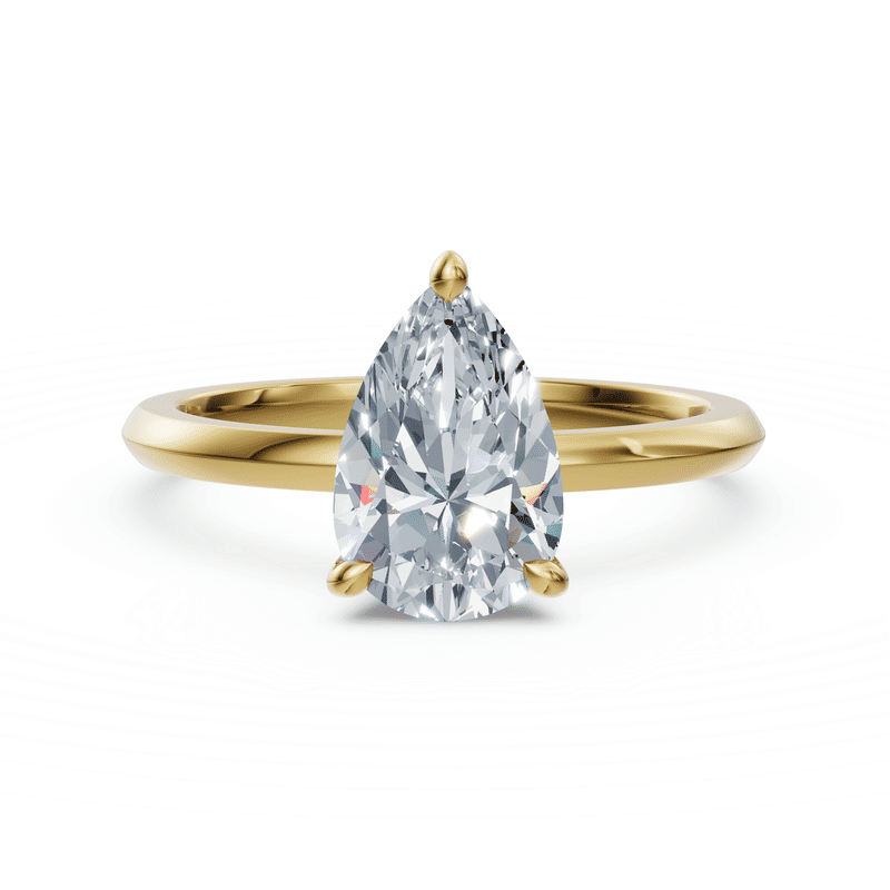 Zásnubní prsten DF 6531, žluté zlato, s laboratorním diamantem o váze 2.00 ct VS1/F 46