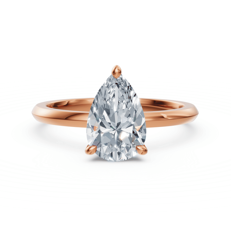 Zásnubní prsten DF 6531, růžové zlato, s laboratorním diamantem o váze 2.00 ct VS1/F 63