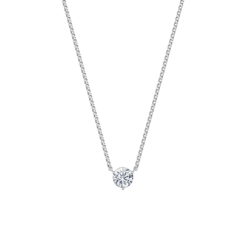 Dámský náhrdelník DF 6460, bílé zlato, s laboratorním diamantem o váze 1.00 ct VS1/F