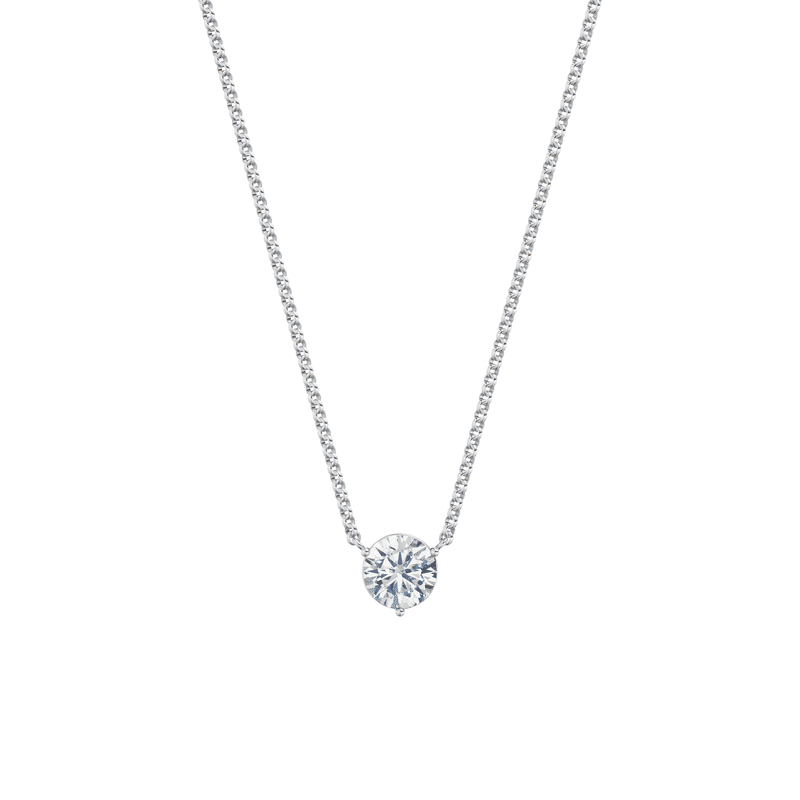 Dámský náhrdelník DF 6461, bílé zlato, s laboratorním diamantem o váze 1.50 ct VS1/F