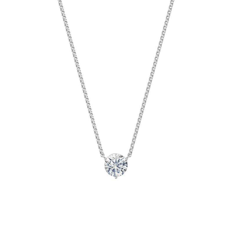 Dámský náhrdelník DF 6462, bílé zlato, s laboratorním diamantem o váze 2.00 ct VS1/F
