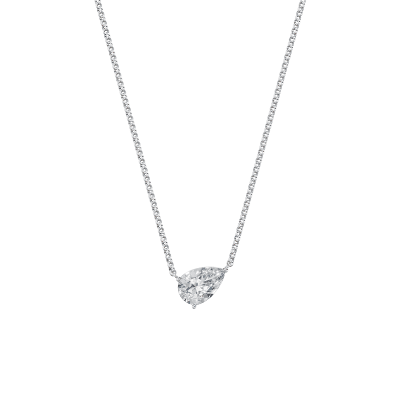 Dámský náhrdelník DF 6470, bílé zlato, s laboratorním diamantem o váze 2.00 ct VS1/F