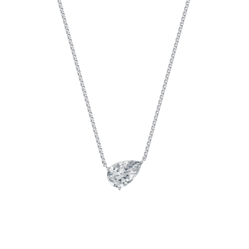 Dámský náhrdelník DF 6471, bílé zlato, s laboratorním diamantem o váze 3.00 ct VS1/F