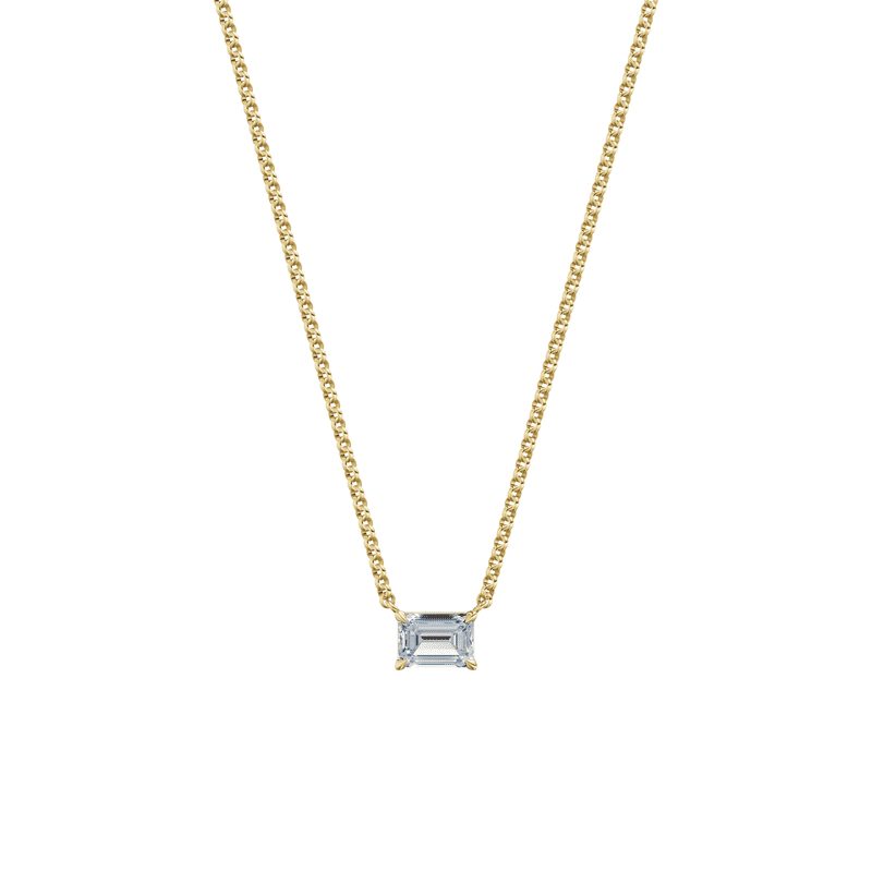Dámský náhrdelník DF 6472, žluté zlato, s laboratorním diamantem o váze 1.00 ct VS1/F