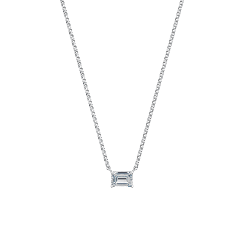 Dámský náhrdelník DF 6472, bílé zlato, s laboratorním diamantem o váze 1.00 ct VS1/F