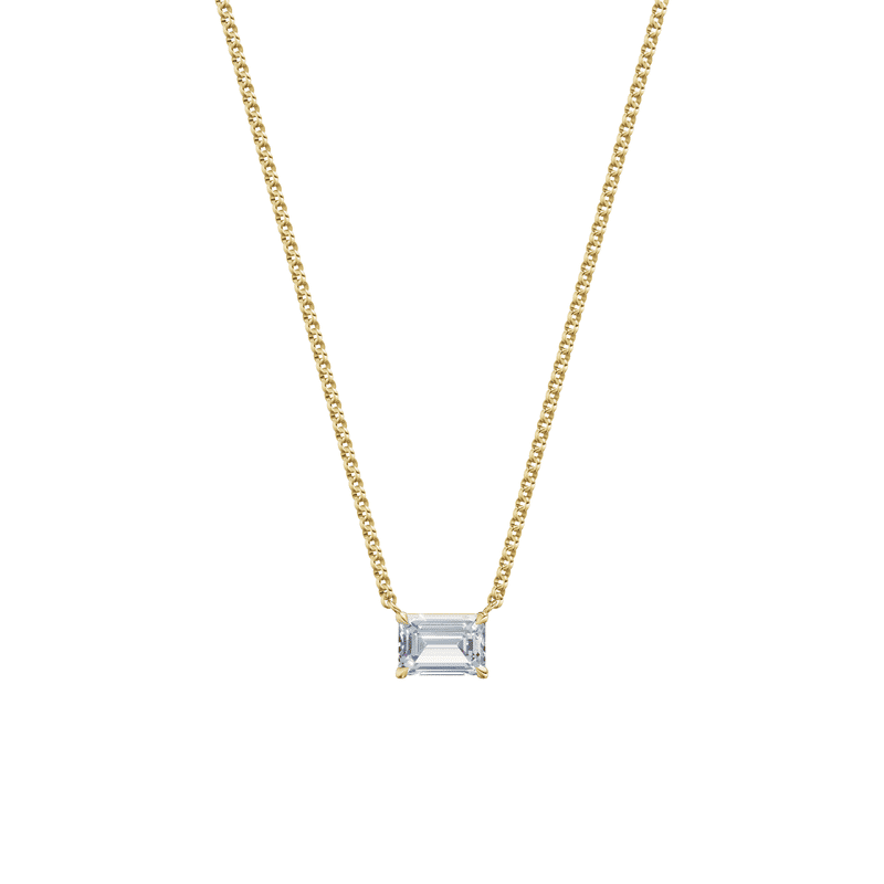 Dámský náhrdelník DF 6473, žluté zlato, s laboratorním diamantem o váze 1.50 ct VS1/F