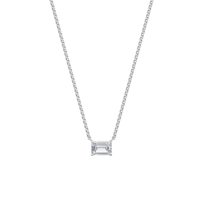 Dámský náhrdelník DF 6473, bílé zlato, s laboratorním diamantem o váze 1.50 ct VS1/F