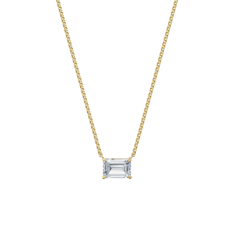 Dámský náhrdelník DF 6475, žluté zlato, s laboratorním diamantem o váze 3.00 ct VS1/F