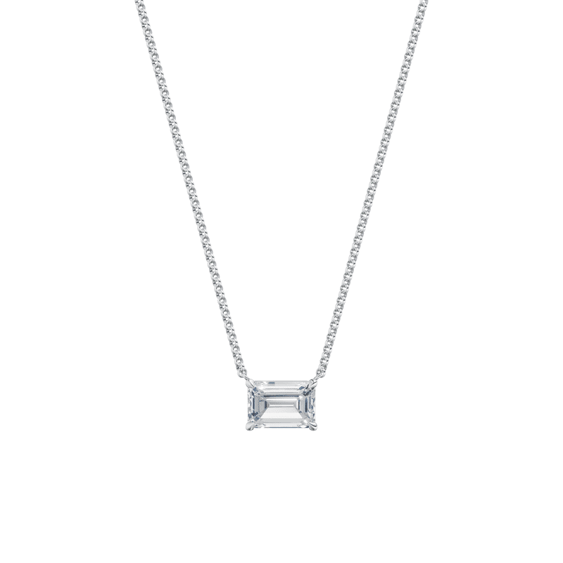 Dámský náhrdelník DF 6475, bílé zlato, s laboratorním diamantem o váze 3.00 ct VS1/F