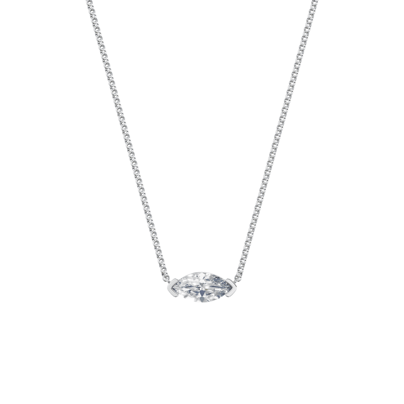 Dámský náhrdelník DF 6485, bílé zlato, s laboratorním diamantem o váze 1.50 ct VS1/F