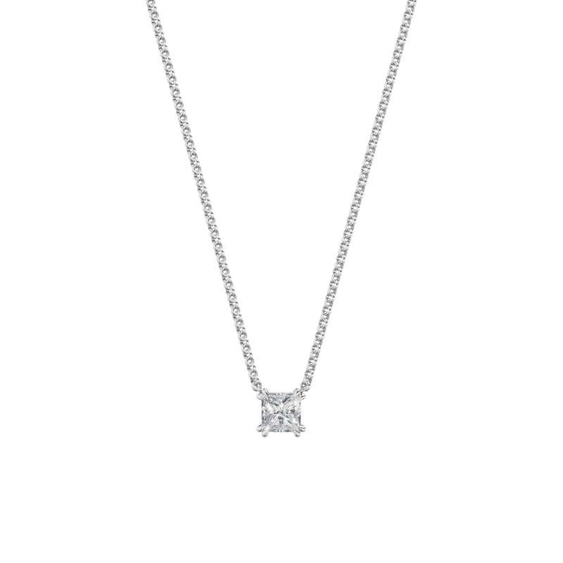 Dámský náhrdelník DF 6488, bílé zlato, s laboratorním diamantem o váze 1.00 ct VS1/F