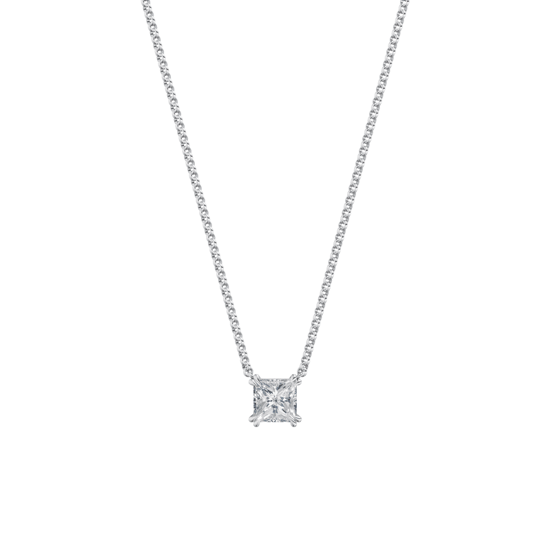 Dámský náhrdelník DF 6489, bílé zlato, s laboratorním diamantem o váze 1.50 ct VS1/F