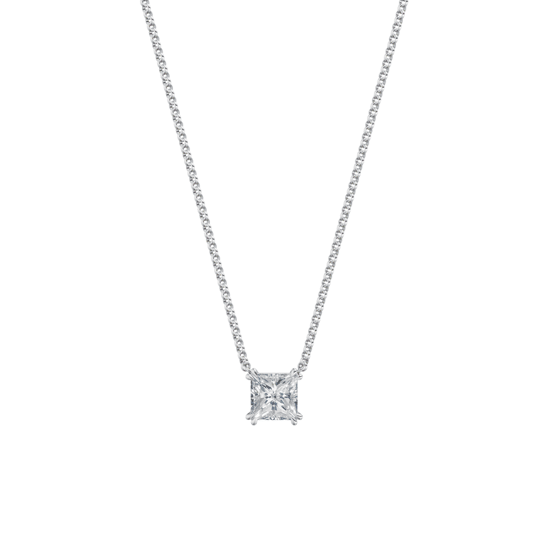 Dámský náhrdelník DF 6490, bílé zlato, s laboratorním diamantem o váze 2.00 ct VS1/F