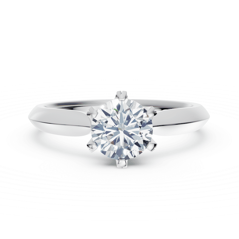 Zásnubní prsten DF 4675, bílé zlato, s laboratorním diamantem o váze 1.00 ct VS1/F 59